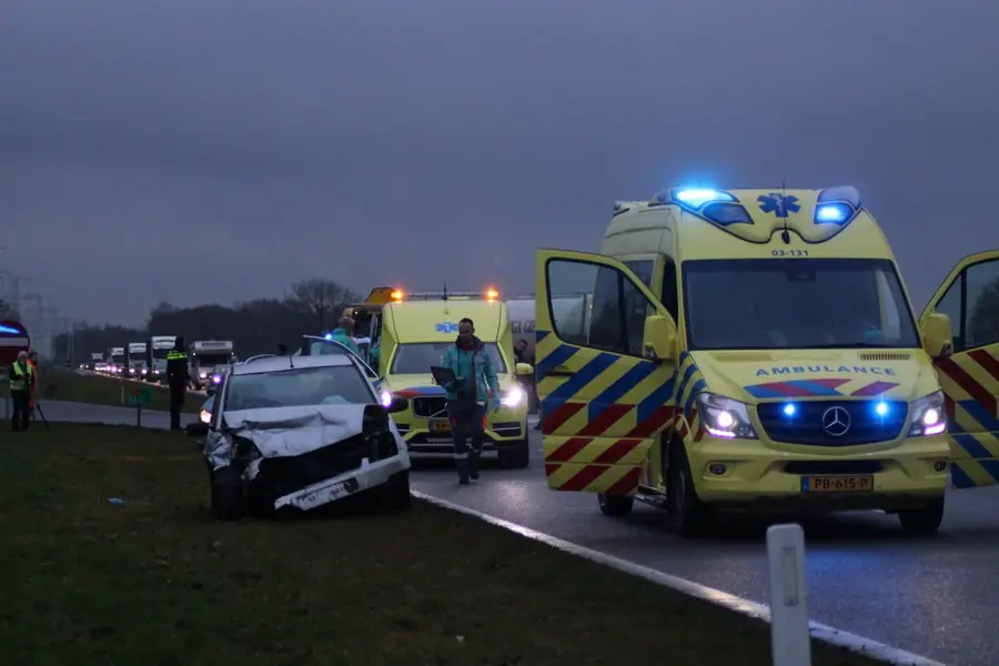 Ongeval op N34 nabij Emmen