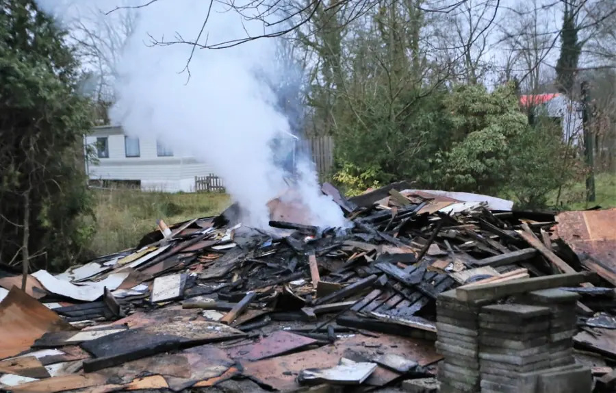 Opnieuw is er brand ontstaan op de failliete camping aan de Bosweg in Anloo.