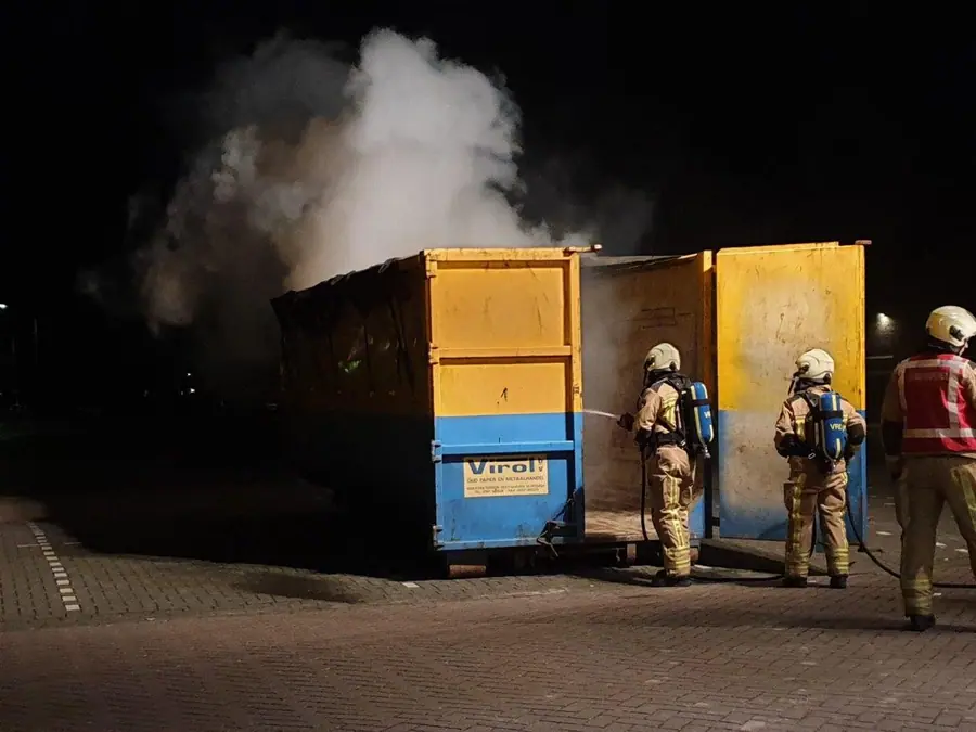 Containerbrand in Klazinaveen
