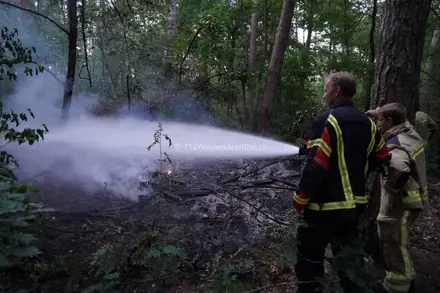 Brandweer rukt weer uit voor bosbrand aan de Laan van de Eekharst — foto 5 van 10