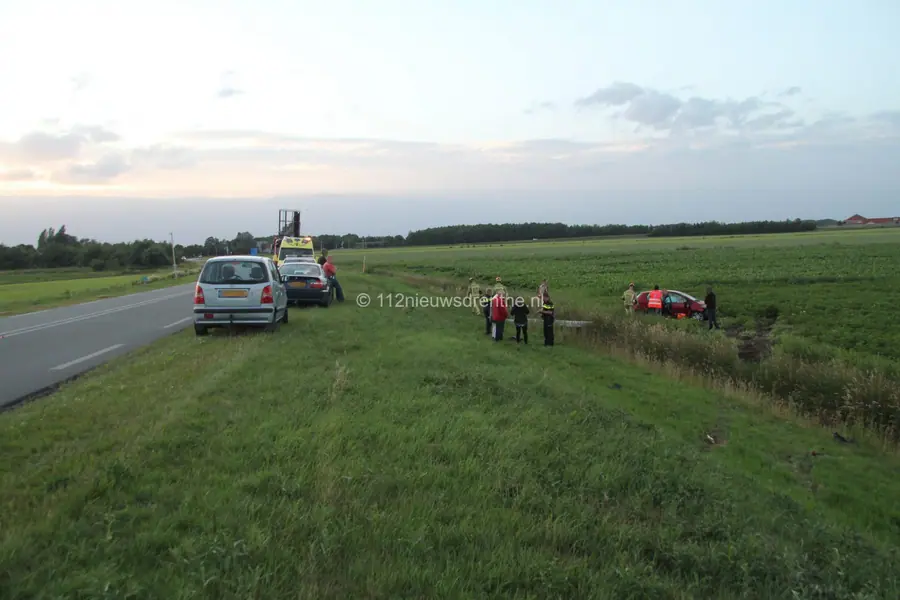 Automobiliste naar ziekenhuis nadat ze met wagen in de sloot einigde