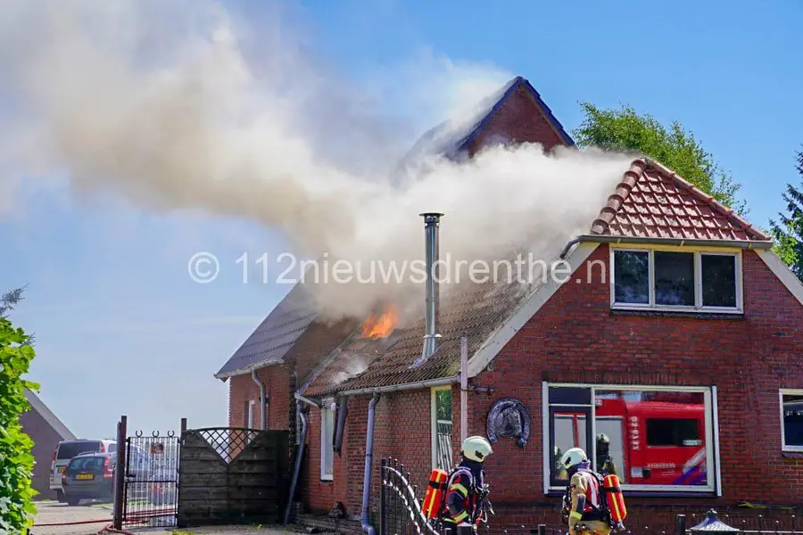 Forse schade na woningbrand in Klazienaveen