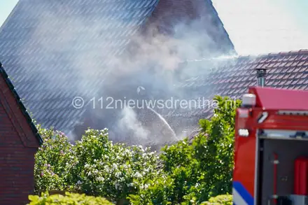 Forse schade na woningbrand in Klazienaveen — foto 5 van 8