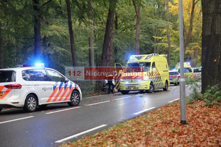 Automobilist gewond na botsing met boom in Emmen
