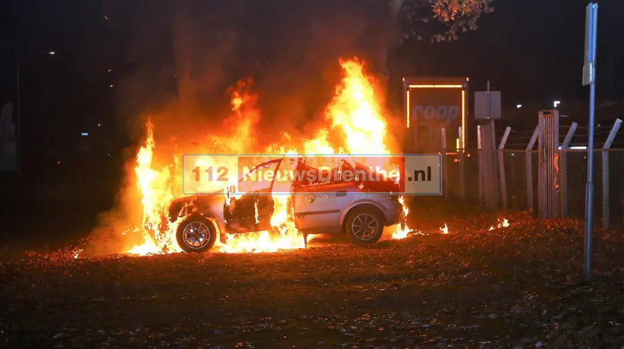 Auto uitgebrand in Gieten