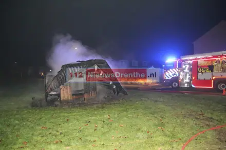 Keet brand volledig uit in Emmer-Compascuum — foto 1 van 8