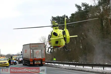 Twee gewonden na ernstig ongeval op N34 bij Borger — foto 7 van 8