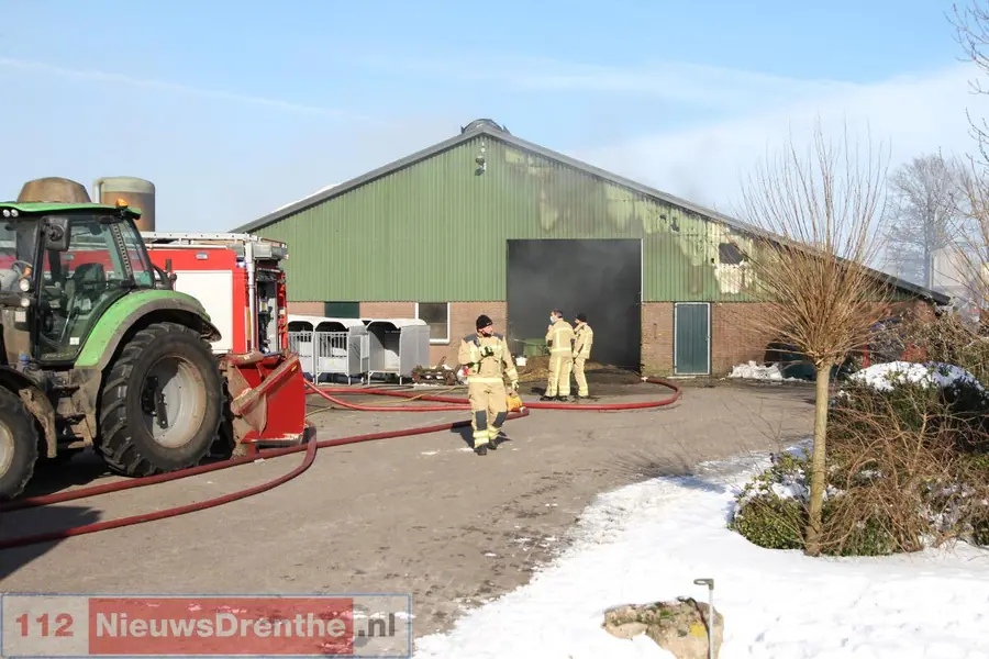 Grote brand bij boerderij Noord-Sleen