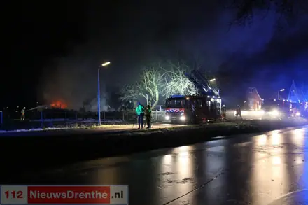 Uitslaande brand in schuur Noordscheschut — foto 4 van 4