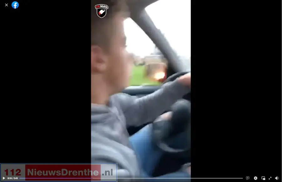 Beelden online vanuit vluchtende auto in Angelslo