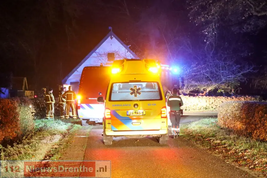 Brandweer rukt uit voor woningbrand in Odoorn