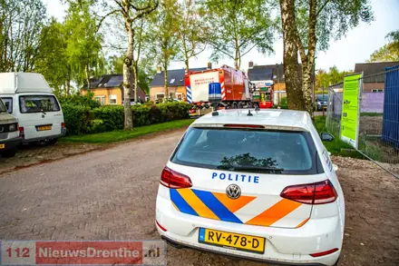 Flinke gaslek aan de Bernhardlaan in Nieuwlande — foto 2 van 4