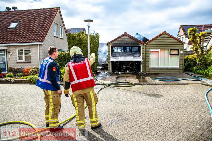 Garagebox in de brand in Coevorden