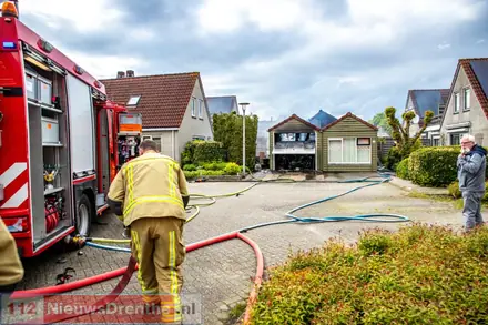 Garagebox in de brand in Coevorden — foto 3 van 6