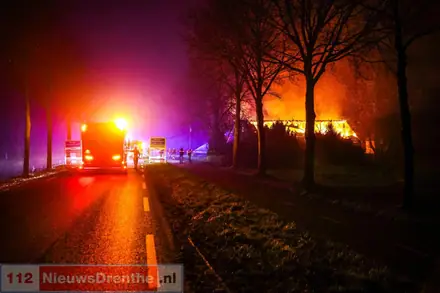 Woning volledig verwoest door uitslaande brand in Barger-Compascuum — Barger-Compascuum